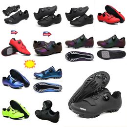 MTBq Zapatos de ciclismo para hombre, deportes, zapatos de bicicleta de carretera de tierra, zapatillas de ciclismo de velocidad plana, zapatos planos para bicicleta de montaña, calzado con tacos SPD GAI