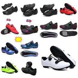 MTBq Cyqcling Chaussures Hommes Sports Dirt Road Bike Chaussures Plat Vitesse Cyclisme Baskets Appartements Mouwntainw Vélo Chaussures SPD Crampons Chaussures GAI