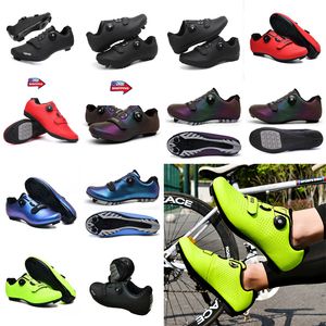 MTBq Cyqcling Chaussures Hommes Sports Dirt Road Bike Chaussures Plat Vitesse Cyclisme Baskets Appartements Montagne Vélo Footsawear SPD Crampons Chaussures GAI