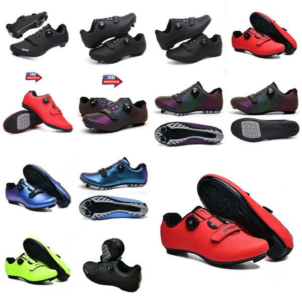 MTBq Cyqcling Chaussures Hommes Sports Dirt Road Bike Chaussures Plat Vitesse Cyclisme Baskets Appartements Montagne Bicyzcle Chaussures SPD Crampons Chaussures GAI
