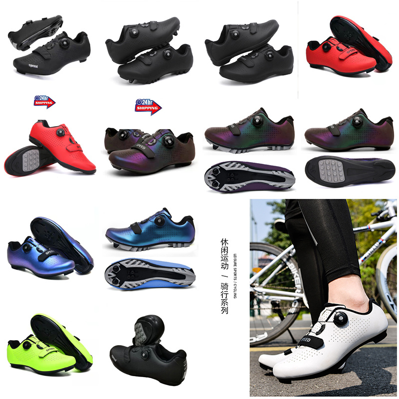 MTBq Cyqcling Shoes Men Sports Dirt Road Bike Shoes Flat Speed Cycling Sneakers Flats Mountain Bicycle Footwcear SPD Cleats Shoes GAI