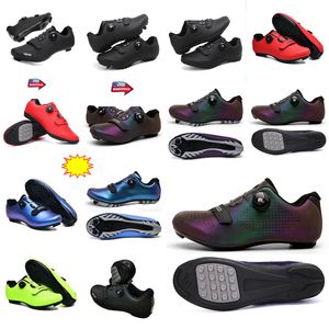 MTBq Cyqcling Chaussures Hommes Sports Dirt Roadd Chaussures De Vélo Plat Vitesse Cyclisme Baskets Appartements Chaussures De Vélo De Montagne SPD Crampons Chaussures GAI