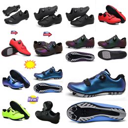 MTBq Chaussures de cyclisme Menw Sports Dirt Road Chaussures de vélo Plat Vitesse Cyclisme Baskets Appartements Chaussures de vélo de montagne SPD Crampons Chaussures GAI