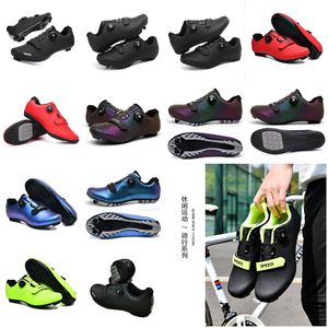 MTBwq Chaussures de cyclisme pour hommes, chaussures de sport, de vélo de route, de vitesse plate, baskets de vélo de montagne, chaussures à crampons SPD GAI