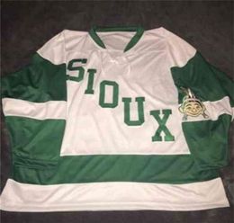 MThr 1959 RETRO UND North Dakota Fighting Sioux Hockey Jersey Broderie Cousu Personnalisez n'importe quel numéro et nom Jerseys3593985