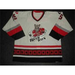 MThr Albany River Rats 15 Brad Isbister 2 Noah Babin Ice Hockey Jersey Mens Embroidery Stitched Customize any number and name Jerseys