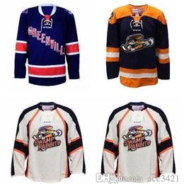 MThr Personnalisé Hommes Jeunes femmes Thr tage Personnaliser ECHL 2016-17 personnalisé Greenville Swamp Rabbits Hockey Jersey Taille S-5XL ou personnalisé n'importe quel nom ou numéro