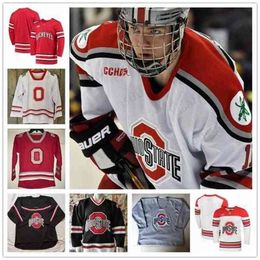 MTHER Custom Ohio State Buckeyes Hockey Stitched Jerseys Big Ten Mens Dames Jeugd Any Number Mason Jobst Dakota Joshua Miguel Fidler