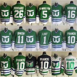 Maillots MThr Whalers 1 Mike Liut 5 Ulf Samuelsson 10 Ron Francis 11 Kevin Dineen 16 Patrick Verbeek 26 Maillot Ray Ferraro