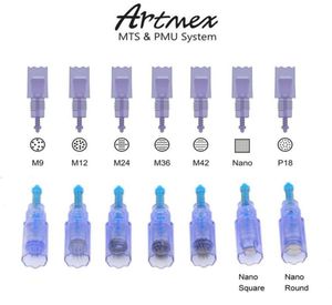MTS à aiguille cartouche pour Artmex V9 V8 V6 V3 Machine de maquillage semi-permanente Derma Pen Miconeedle M9 M12 M24 M36 M42 Nano Needles4116679
