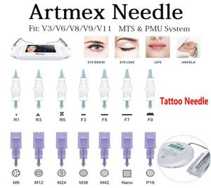 Cartucho de agujas MTS PMU para ArtMex V11 V8 V6 V9 Magno de maquillaje permanente aguja derma Pen microneedle4307554