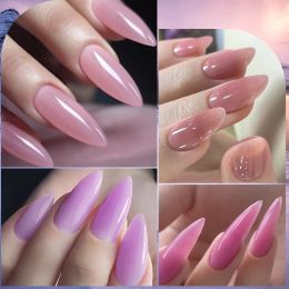 Mtssii 7 ml natuurlijke naakt rubberbasis gel nagellak melkachtig roze witte glitter semi permanent afweek af van UV LED nagelgel vernis