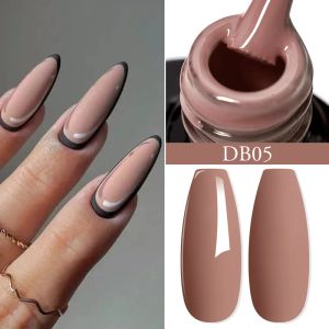 MTSSII Chocolater Brown Color Gel Rysin à ongles Automne Vernis en gel semi-permanent pour Nail Art Designs Matte Top Top