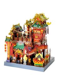 Architecture de restaurant MU Wufu Kits de modèle métal 3D Puzzle de bricolage Puzzle laser Cut Jigsaw Building Toys Gift YMN079G Y20042130860103188202