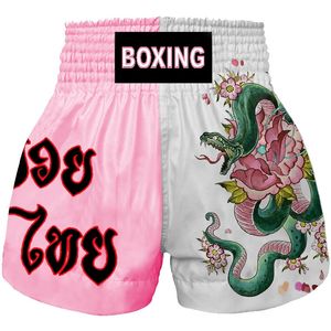 Muay Thai boks shorts boksers man vrouwen kinderen kickboksen gevecht worstelende mma sanda combat training fitness trunks shortpants 240402