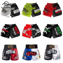 MUAY THAI BOXING Shorts Sanda grappling kickboxing Pantalons de formation Men Femmes Impression de MMA Kids Adults Tiger Fight Trunks 240408