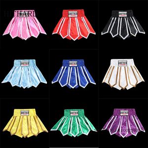 Muay Thai Shorts Lotus Rubans Boxe Hommes Femmes Enfant Kickboxing Pantalon Enfants Adulte MMA Arts Martiaux Grappling Fight Wear 240318