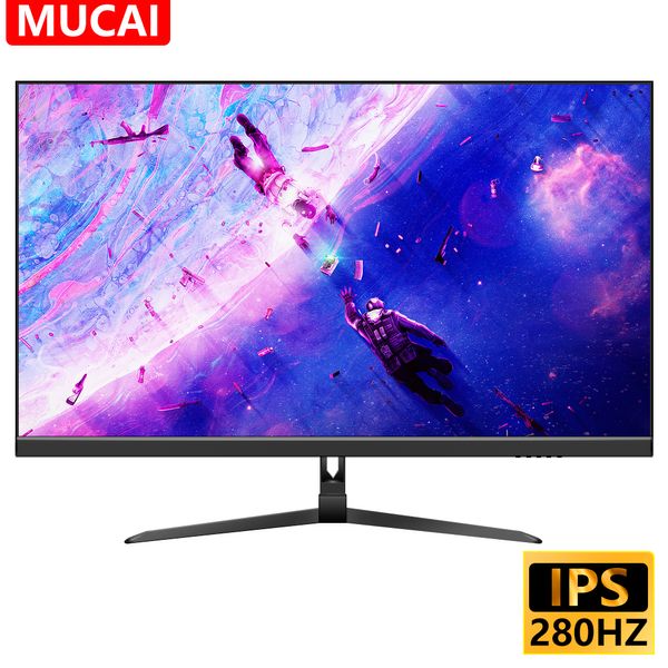 Mucai 27 pouces Monitor 240Hz Affichage LCD PC IPS 280Hz HD Desktop Gamer Computer Screen Flat Panel HDMI-compatible / DP / 1920 * 1080