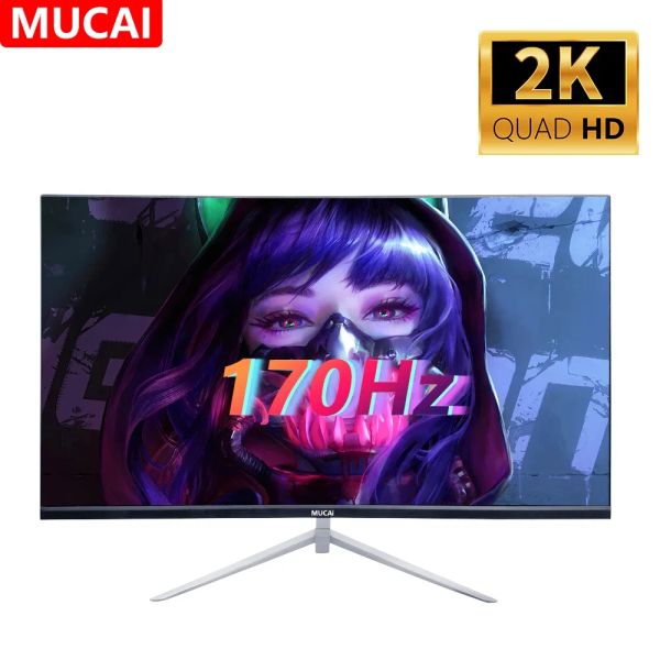 Mucai 27 pouces Monitor 2K 144Hz IPS LCD Affichage QHD 180Hz Ordinateur de jeu de bureau