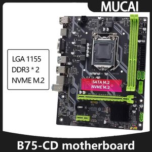 Mucai B75 Moederbord LGA 1155 Compatibel met Intel Core CPU's 2e en 3e generaties ondersteunt M2 NVME SATA SDD 240527