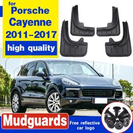 Guardabarros protector contra salpicaduras para Porsche Cayenne 2011-2017, accesorios de guardabarros moldeados