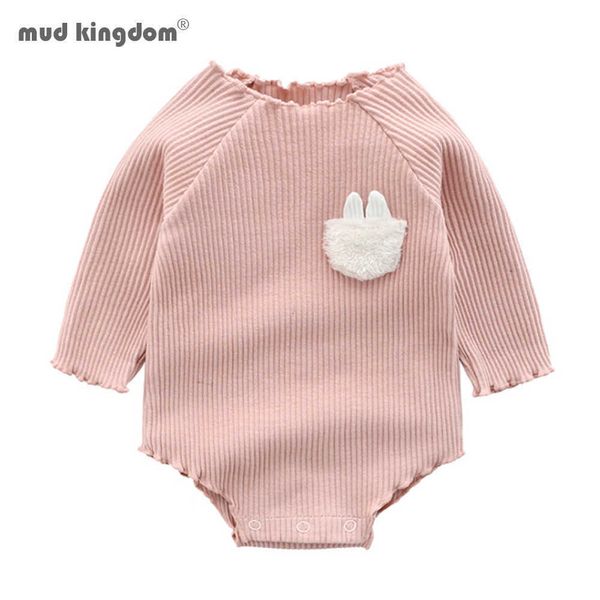 Mudkingdom Baby Girl BodySuits Né Vêtements Enfants Romper Mignon Jumpsuit Jumpsuit Kunny Tenue 210615