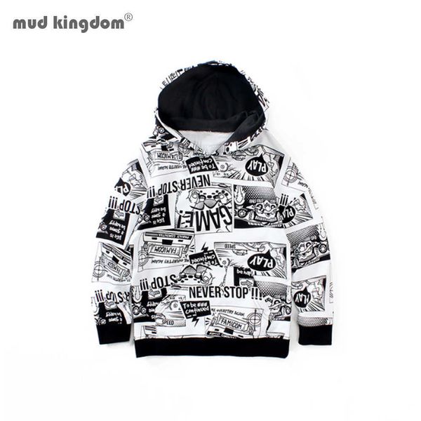 Mudkingdom Big Boys Fashion Sweats à capuche à manches longues Automne Cartoon Comics Impression Modèle Enfants Vêtements Enfants Vêtements d'hiver 210615