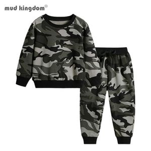 MudkingDom Jongens Camo Jogger Sets Herfst Lange Mouw Sweatshirt Casual Kinderkleding Set Outfits 210615