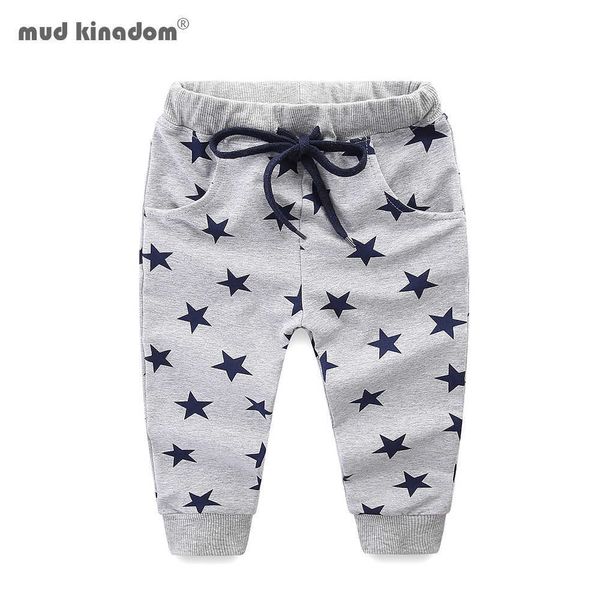 Mudkingdom Boys Jogger Pants Stars Printing Drawstring Casual Kids Sweatpants 210615