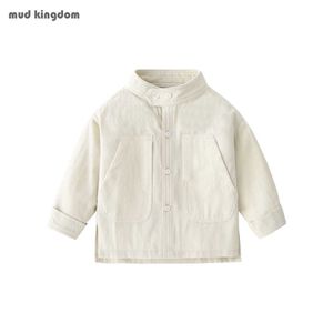 MudkingDom Jongens Shirts Mode Solid Big Pocket Boy Kinderkleding 2 tot 6 jaar Mot Collar Tops Kinderkleding 210615