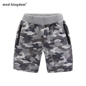 Mudkingdom garçons Shorts été mode Camouflage genou longueur taille élastique pantalons courts pour 210615