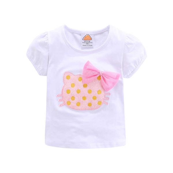 Mudkingdom – tenues d'été mignonnes pour filles, ensemble T-shirt et jupe Tutu de chat de dessin animé, vêtements de princesse, costume pour enfants