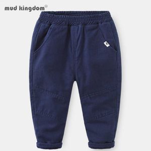 Mudkingdom Kinderen Broek Herfst Fleece Bekleed Elastische Taille Jongens Meisjes Winter Casual Broek 210615