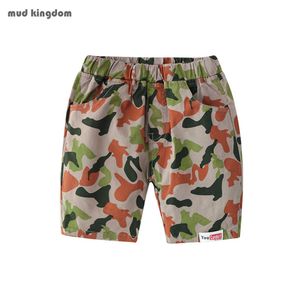 Mudkingdom Summer Boys Camo Shorts Cintura elástica Pull-on para Little Boy Pantalones cortos Niños Ropa Camuflaje 210615