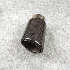 Silencieux une pièce Fl en Fiber de carbone pour embouts d'échappement Akrapovic voiture Er style livraison directe système de pièces de motos mobiles Dha7R