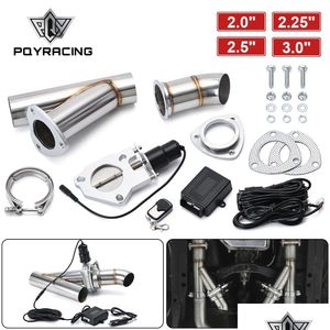 Silencieux Pqy - Découpe d'échappement de 2,5 ou 3,0 pouces Télécommande Dump électrique Y-Pipe Catback Cat Back Turbo Bypass Pqy5295 Drop Delivery Dhggr