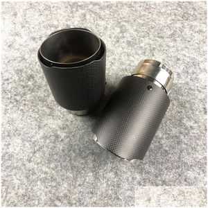 Silenciador Dos piezas FL Mate Fibra de carbono Akrapovic Puntas de escape Coche Er Estilo Drop Entrega Móviles Motocicletas Sistema de piezas DHC2E