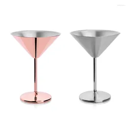 Tasses 1 pièce en acier inoxydable martini verre cocktail tige de vin de vin de vin de fantaisie tasse d'or en argent doré deux couleurs à choisir