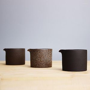 Mokken 100 ml grof aardewerk keramische fair cup draagbare Japanse retro verdeelde thee -zee set pitcher verzonden vrienden