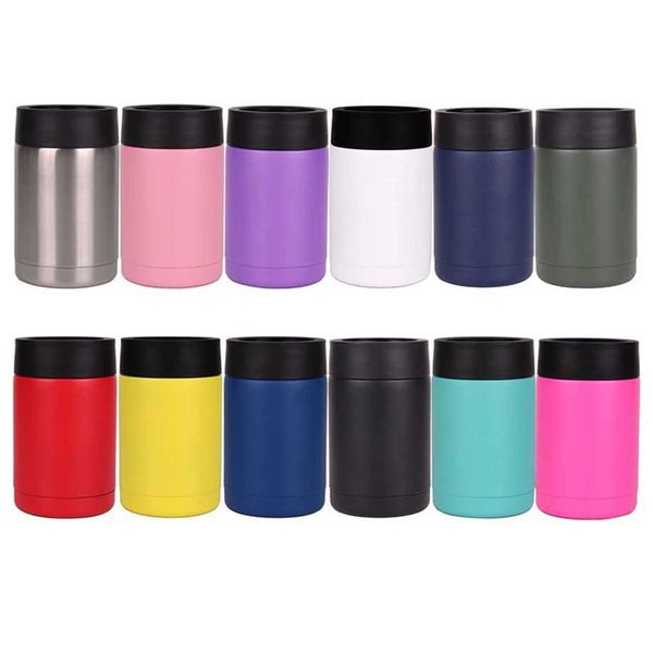 Tazas 100pcs/lote 12oz/350 ml de sublimación Taza pueden enfriar Cerina de cervezas Cola Copa 18/8 Soporte de vacío con aislamiento de acero inoxidable 240410