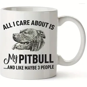 Mokken 11oz Hond Koffiekopje Ik geef alleen om mijn Pitbull Water Zomer en Winter Drinkgerei Verjaardagscadeau Vakantie