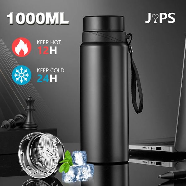 Tasses 1L bouteille d'eau thermique garder au froid et Thermos pour thé café flacons sous vide en acier inoxydable 231113