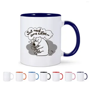 Tasses 1pc 11oz drôle chien tasse à café en céramique juste besoin d'un cadeau de tasse de chiot pour amant papa mon collègue ami ie
