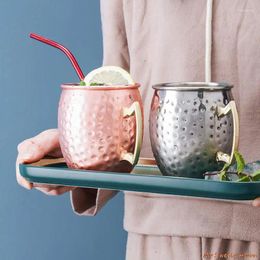 Tasses 1pc 500 ml Moscou Mule Mule en acier inoxydable en cuivre plaqué à bière à bière de café