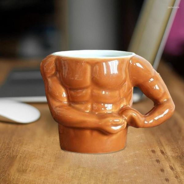 Tasses 1PC tasse musculaire créative en céramique café homme tasse pour lait boisson mignon Gag cadeaux adultes hommes et étudiants maison cuisine