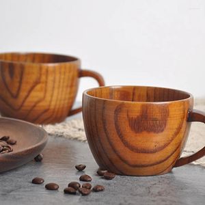 Tasses 1pc portable tasse à café en bois naturel maison restaurant chaleur isolée eau thé tasse de lait