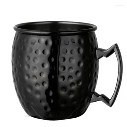 Tasses 1pcs 550ml Noir Moscou Mule Cuivre Tasse En Métal Tasse En Acier Inoxydable Bière Vin Café Barware