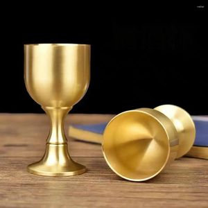 Mokken 1 stks Brass Chalice Cup Cocktail Wine Goblet Beverage Metal Liquor voor feestaccessoires