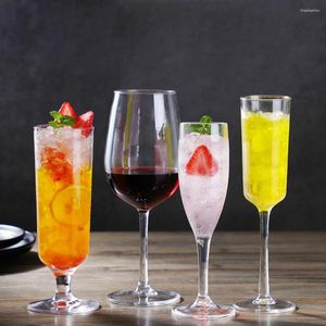 Mokken 1x Plastic Beker Transparante Wijnglazen Bekers Champagne Fluiten Glazen Cocktail Bruiloft Bar Thuisbenodigdheden