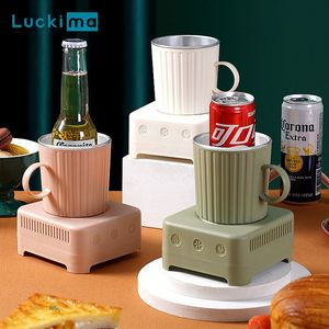 Mokken 2 In 1 Snelle Koeling Cup Heater Cup Draagbare Elektrische Koeler Blikjes Drank Koffie Melk Warmer Koeling Mok Coaster Drinkware 230614